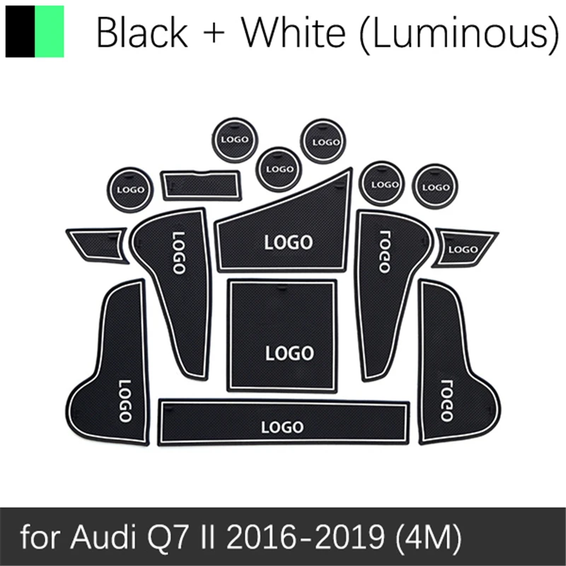 Противогрязный коврик для AUDI Q7 4M S-Line Логотип дверь паз ворота Слот Coaster Противоскользящий коврик