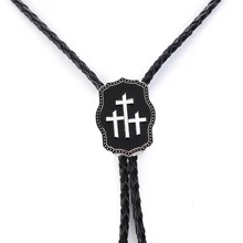Крест капает Металл Боло галстук смокинг костюм аксессуары Боло Воротник кожаный шнур для мужчин и женщин