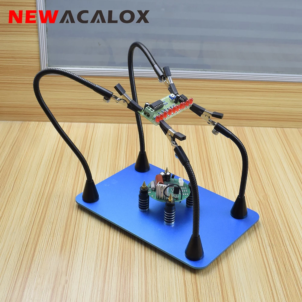 Подставка для паяльника NEWACALOX третья ручная Магнитная гибкая ручка PCB зажимы