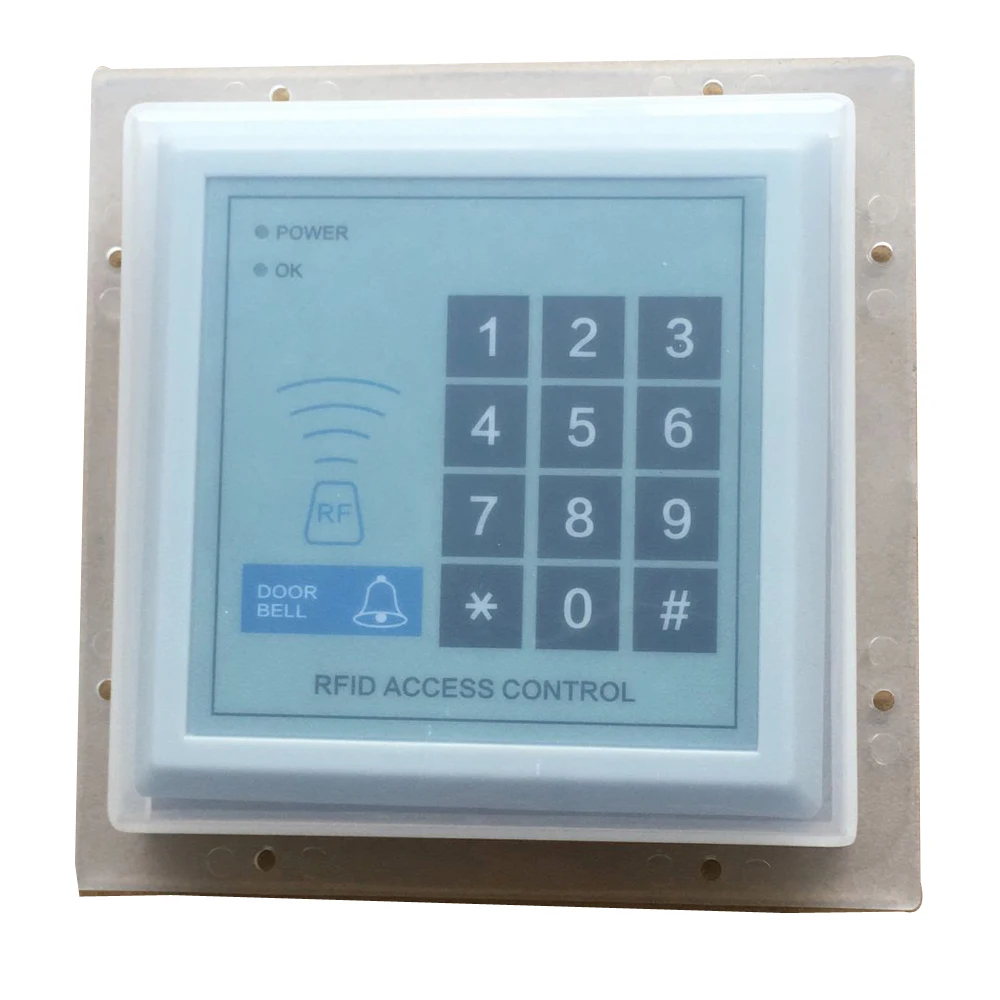 1000 User 125KHz RFID Access Control Keypad Outdoor Rainproof Cover EM Card Reader Door Access Control System