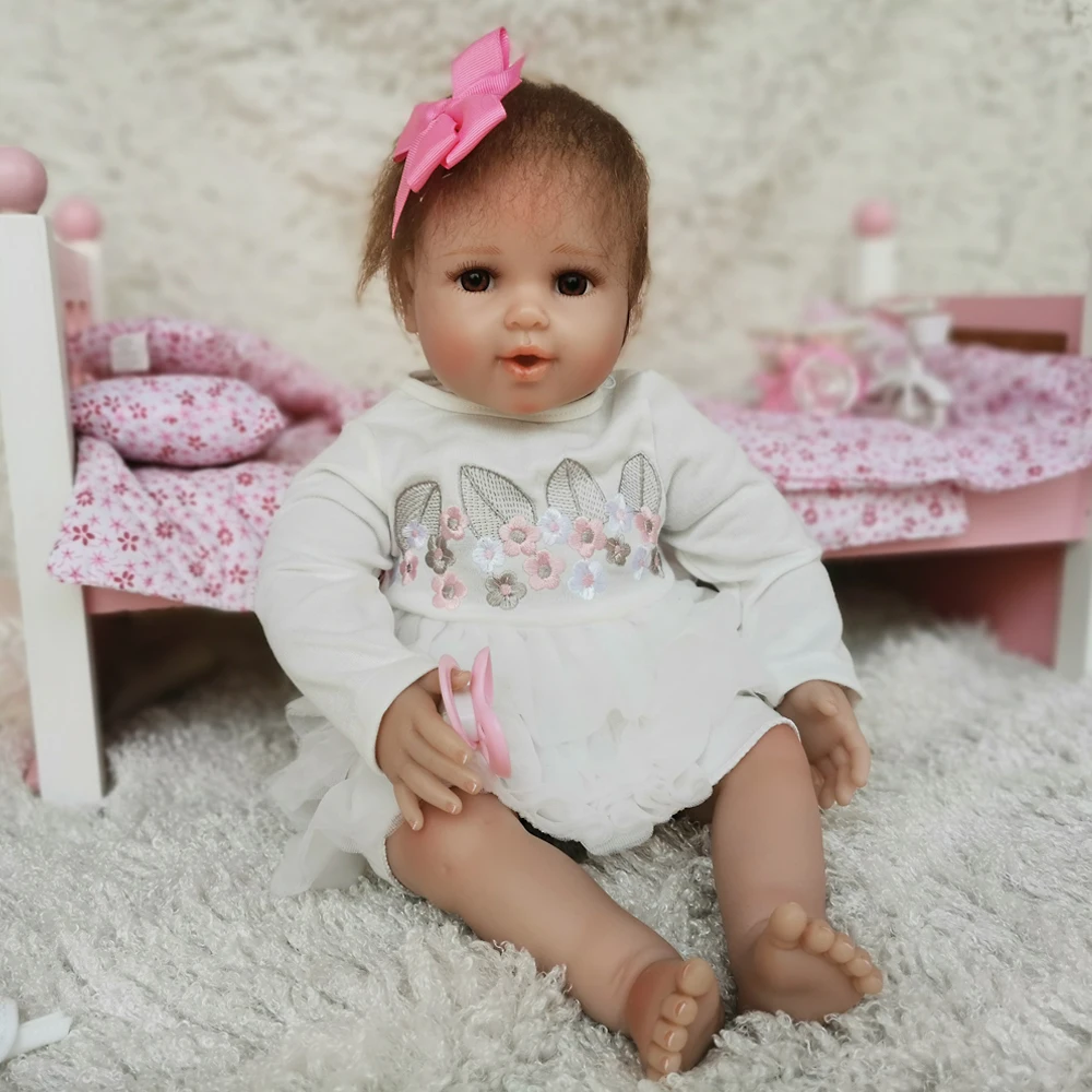 OtardDDolls Reborn 2" 50 см bebe мягкие силиконовые Reborn Baby Dolls виниловые игрушки куклы для девочек куклы для старых детей с розовой тканью