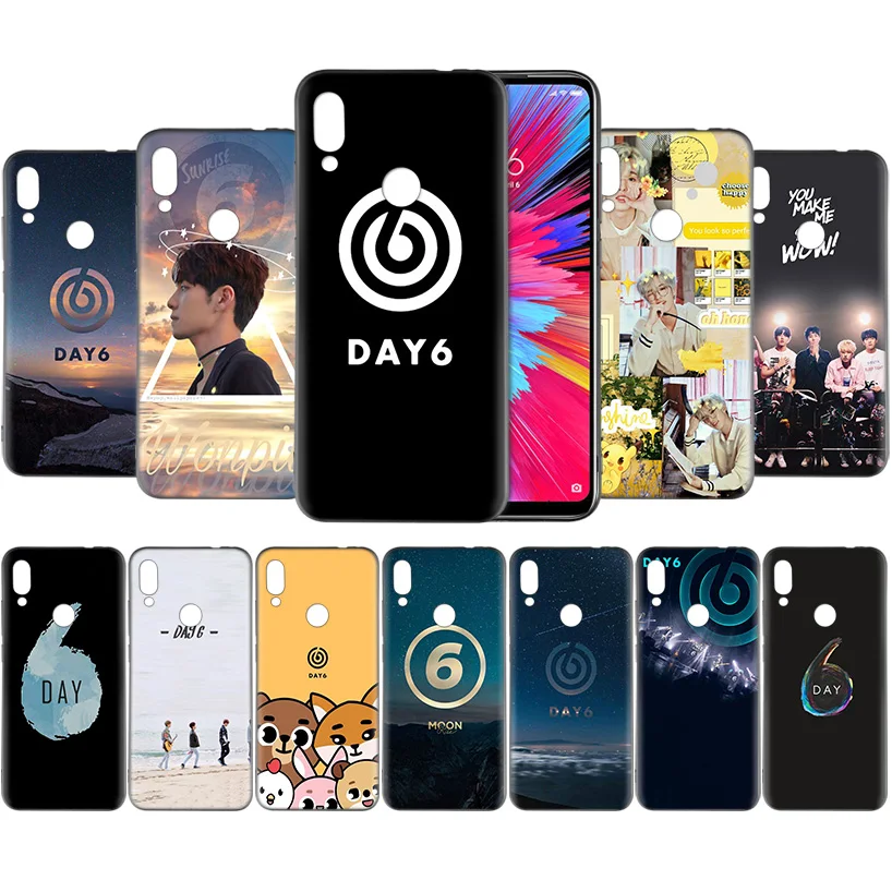 

DAY6 Men's Band Pattern Rubber Soft TPU Case Coque for Redmi 5 6 6A S2 7 7A GO Y3 K20 Plus Pro Note 4 4X 5 6 7 7S Fundas Capa