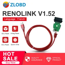 Renolink OBD2 ECU программист V1.52 CD Программное обеспечение ключ кодирования UCH соответствие приборной панели кодирование ECU сброс функции