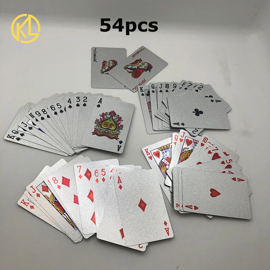 24K золото/серебряная фольга игральные карты покер цветные 100 USD или мозаичный покер для рекламных подарков и игр