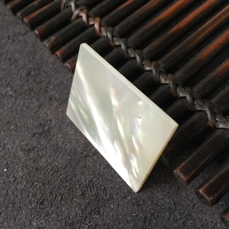 2 조각 40mm /30mm/2mm 진주 쉘의 흰색 자연 어머니 DIY 악기 액세서리 및 공예 상감 조각 된 재료