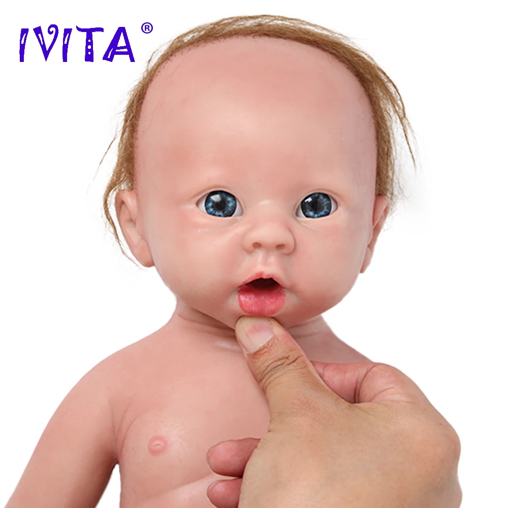 

IVITA WG1519RH 48 см 3700 г силиконовые куклы для новорожденных, реалистичные куклы для новорожденных, мягкие куклы для девочек, игрушки для детей