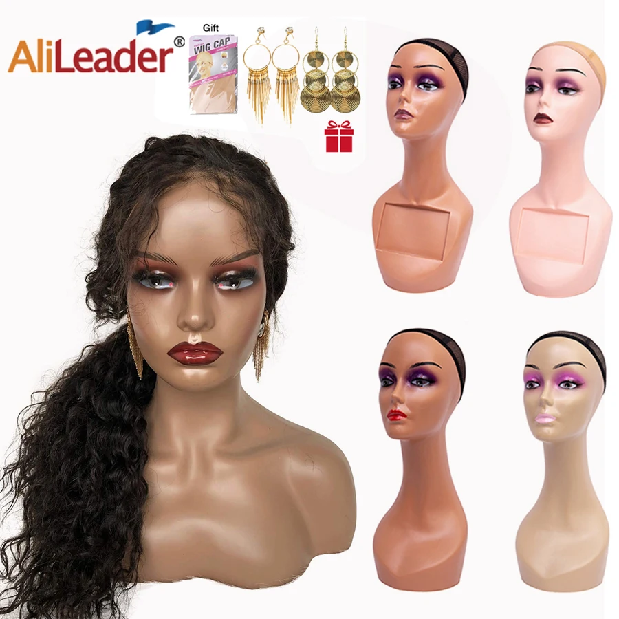 

Mannequin Head Without Shoulders Female Head Model Manikin Mannequin Wig Scarf Glasses Hat Cap Display Wig Stand Head Doll Head