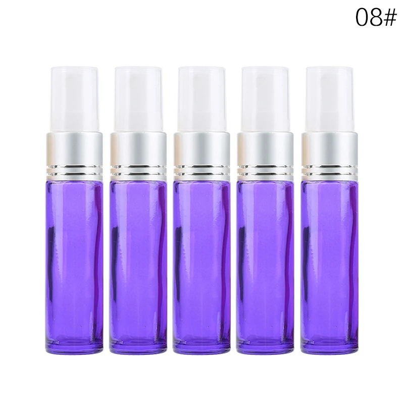 08 10ML 5PCS Градиент цвета 10 мл Портативный Путешествия многоразового Spary флаконы с парфюмированным маслом пустые косметические контейнеры для пульверизаторов бутылка Простота в использовании - Цвет: 08 10ML 5PCS