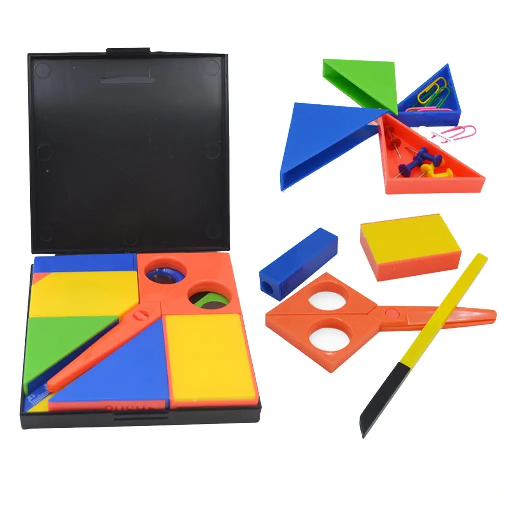 

Stationery Children'S Gifts Stationery Box Toy Set A Fashion Colorful Tangram Puzzle Toy Birthday Gift