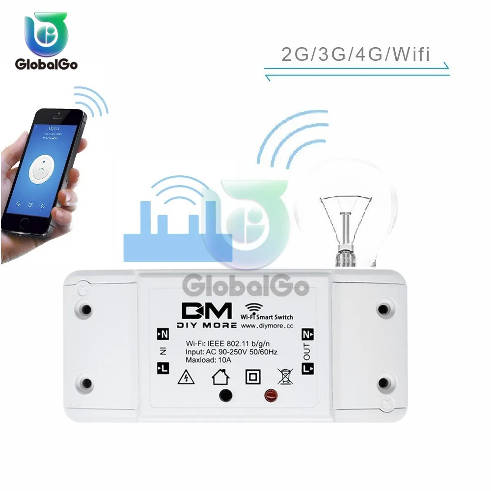 

Smart Remote Control Wifi Switch Diy Timer Wireless Switches Smart Home WiFi Socket AC 90V-250V