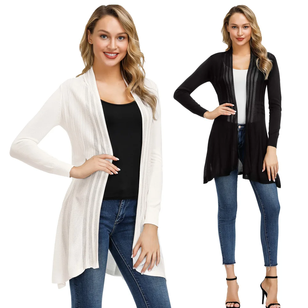 Grace Karin Women's Lightweight Knitwear Cardigan Thin Coat Long Sleeve Hollowed Out Sweater Fashion Lady Leisure Knit |