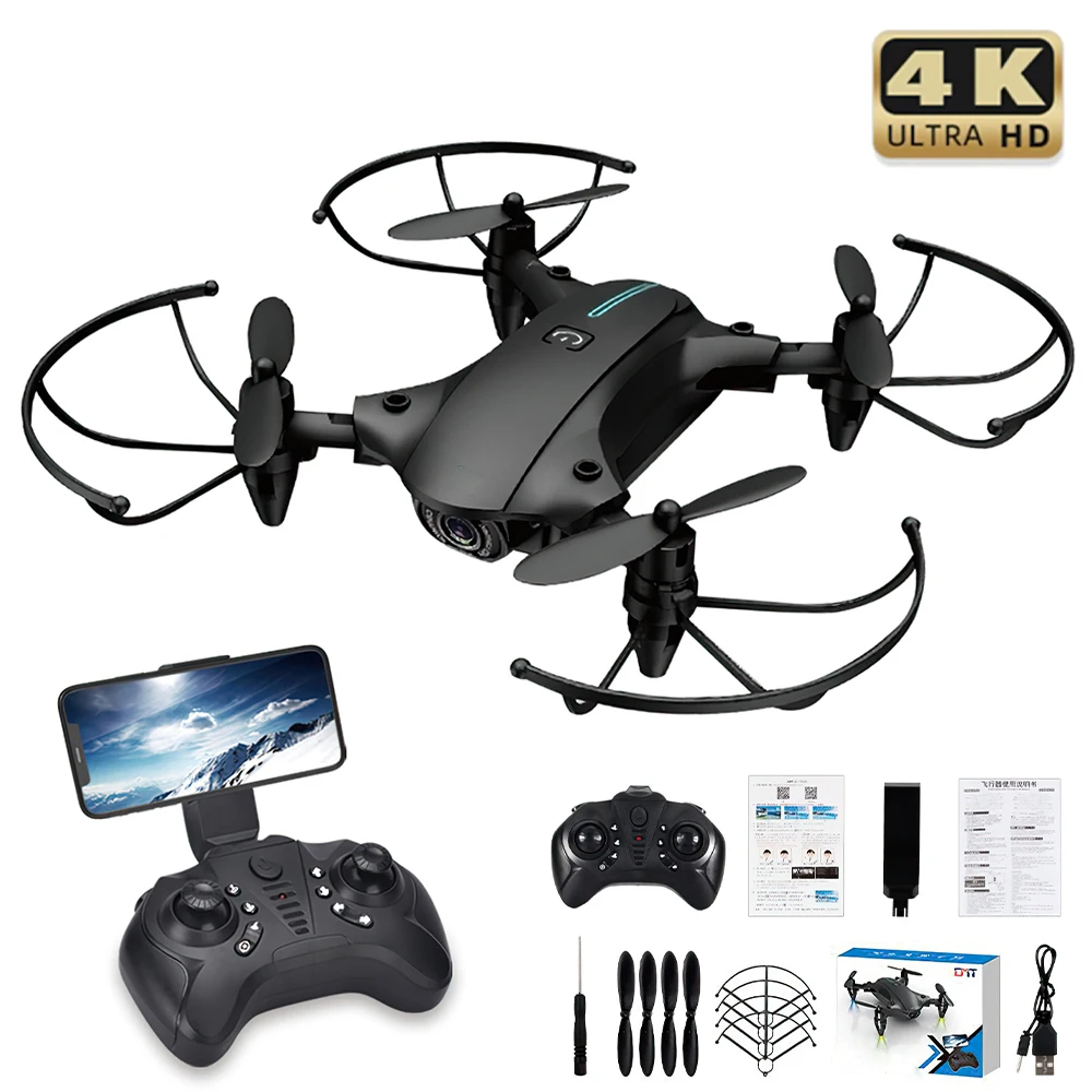 Travor RC camera Drone 4k HD Wide Angle Camera 1080P WiFi fpv Drone