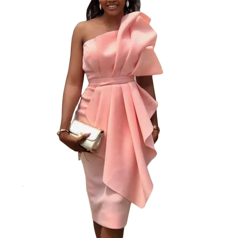 BGW элегантное и Милое сексуальное коктейльное платье без бретелек с краем в виде листка лотоса, вечерние коктейльные платья, очаровательное женское торжественное платье Gala Jurk - Цвет: pink colour