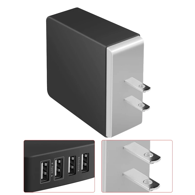 Usb смарт-зарядное устройство, 4 порта, несколько настенных адаптеров, устройство для мобильного телефона, быстрая зарядка для Iphone и Android мобильных телефонов, США
