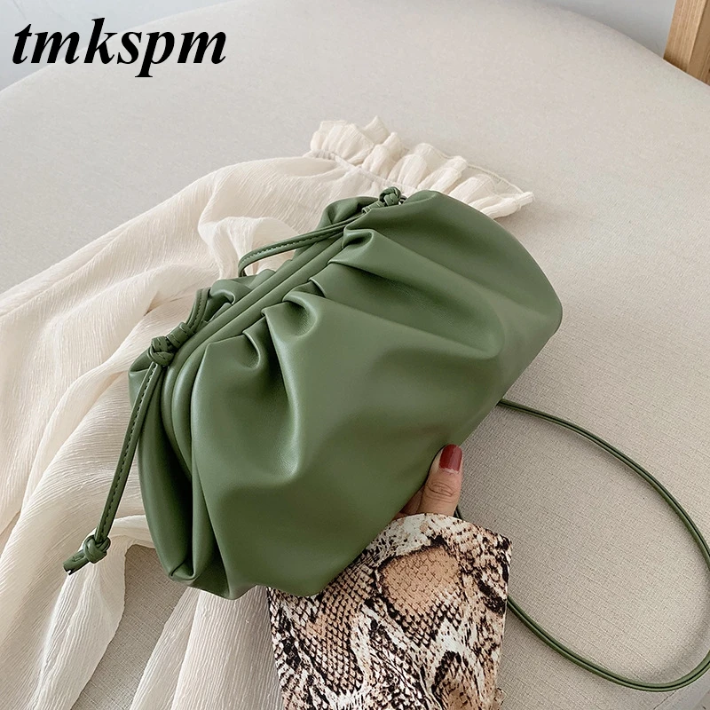 

Luxury Designer New Cloud Shape Women Day Clutch Bag Pleated Dumpling Shoulder Messenger Bag Small Cute Lady Crossbody Handbag