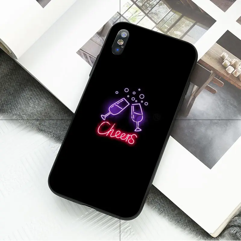 Ruicaica неоновая флуоресцентная линия Тигр любовь медведь чехол для телефона для Apple iPhone 8 7 6 6S Plus X XS MAX 5 5S SE XR 11 11pro max чехол - Цвет: A9