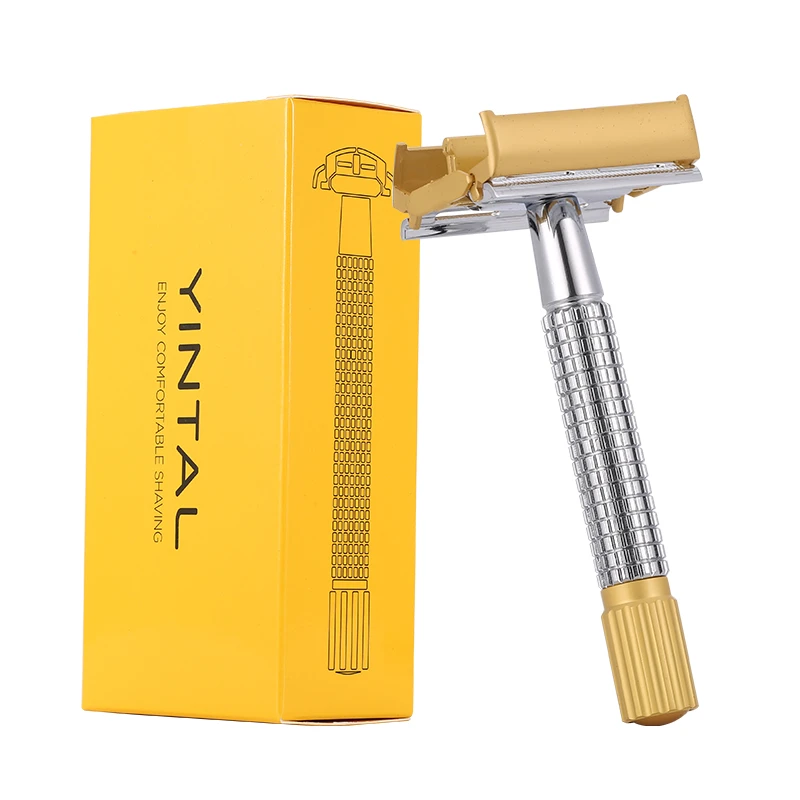 Men Shaver Kit Safety Razor Double Edge Razors Brass Handle Sand Gold Process Classic Dual Edge Razor Razor Double Edge Shaver Kitdouble Edge Aliexpress