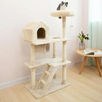 

Large cat climbing frame nest tree integrated cat nest cat climbing frame cat climbing frame cat grab post supplies cat toys