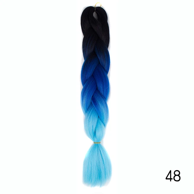 Hair Braid Synthetic Jumbo False Braid Pre Stretched Afro Wholesale Ombre Braiding Hair Extensions  Color Dreadlocks 39M