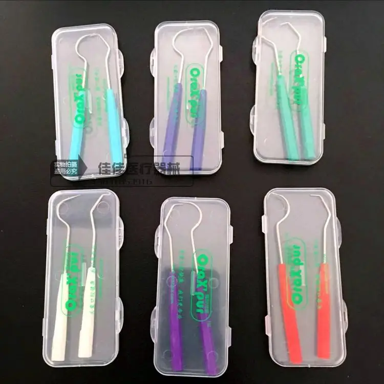 Stainless Steel Toothpick Mini Flossing Device Portable Pull Tooth Hook