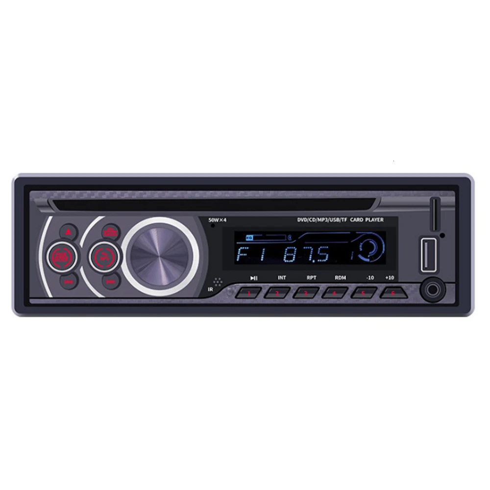 1 шт. автомобильный DVD 1 Din Съемная панель радио Bluetooth FM приемник CD VCD MP3 SD USB 12 В в-тире Автомобильный мультимедийный плеер