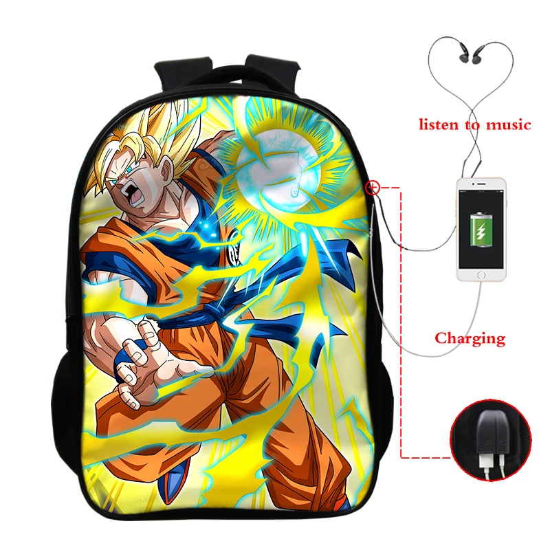 F5 Рюкзак для наушников с usb-зарядкой Sac Dos Mochila Super Saiyan Dragon Ball Z, рюкзак с аниме Гофу, сумка для ноутбука, школьный рюкзак - Цвет: F5