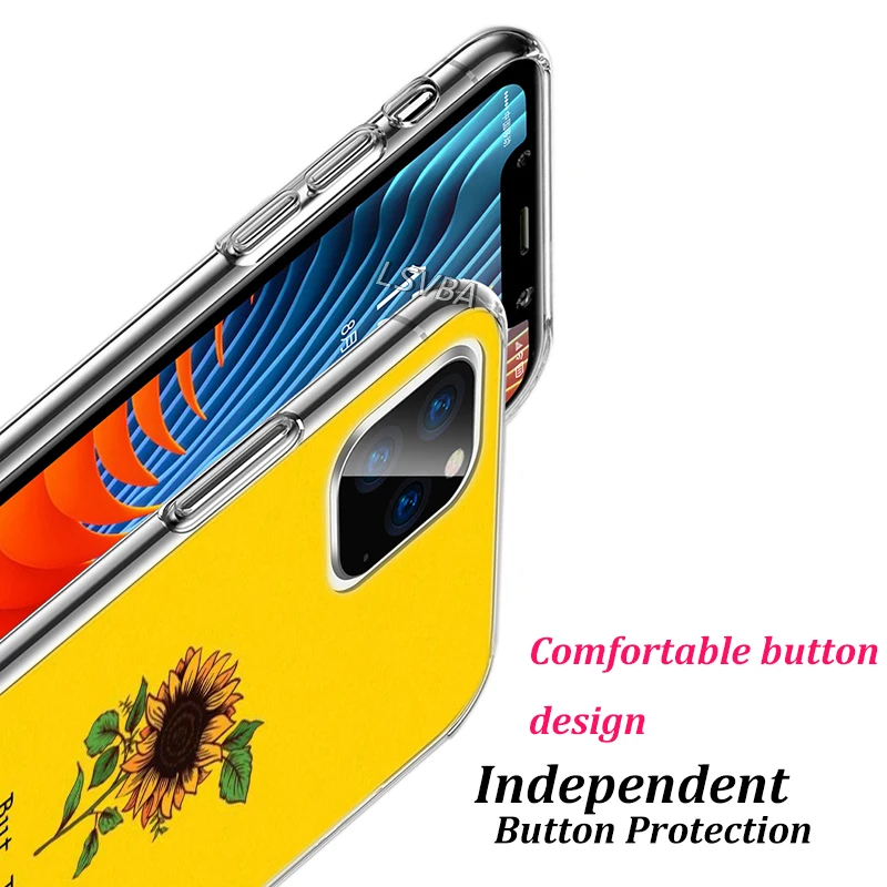 Силиконовый чехол из ТПУ для iPhone 11 Pro XS Max XR X с подсолнухом 8 7 6S 6 Plus