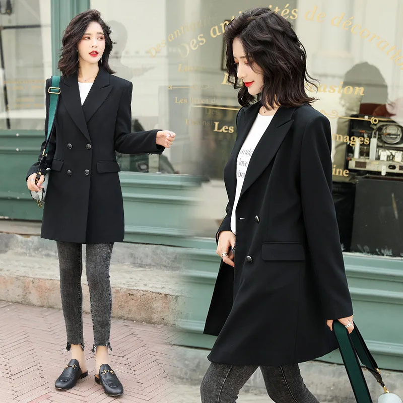 

2019 Autumn New Style Small Suit Coat Women's Tennis Red Korean-style Slimming Loose-Fit Women's Casual Blazer Spring And Autumn