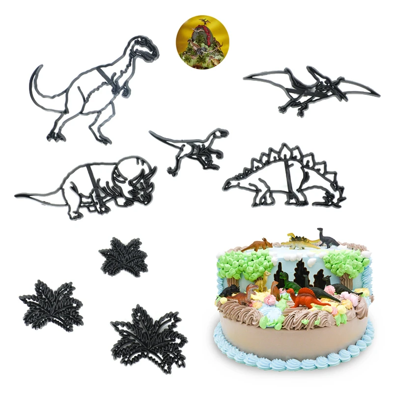 Пластиковая форма для печенья в форме динозавра помадки и торта самодельная