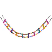 Практичный Портативный птица красочные качели деревянный мост восхождение игрушечная лестница 10 шагов принадлежности для попугаев жевания собак и кошек игрушки Практичный Портативный птица красочные качели деревянный мост восхождение игрушечная лестница 10 шагов принадлежности для попугаев жевания собак и кошек игрушки