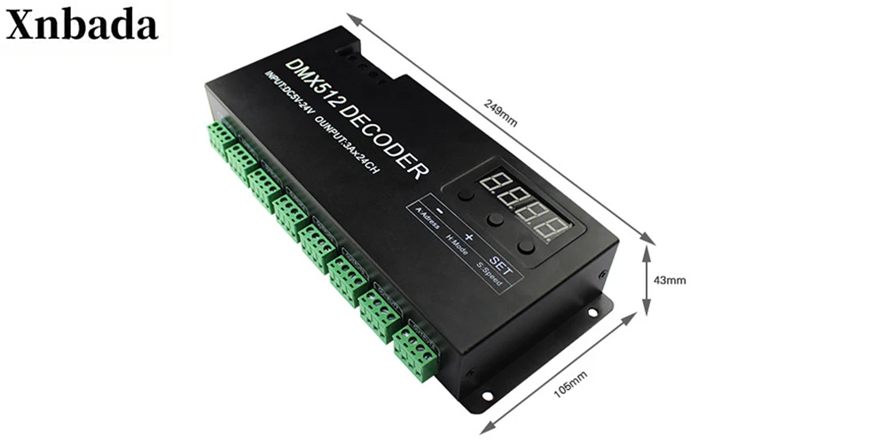 DMX512 декодер этап Осветительная техника 24-канальный декодер контроллера