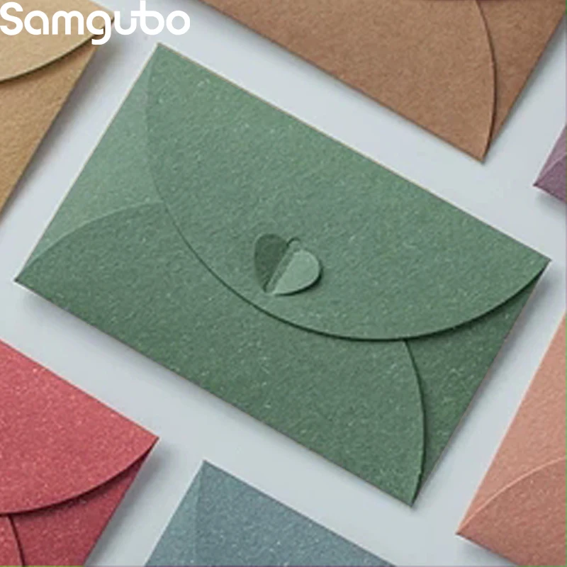 10pcs/lot Mini/Large Love Heart Paper Envelopes Kawaii Card for Wedding Invitations Gift Greeting Cute Envelope Letter Paper 10pcs lot 220 110mm 10 colors new cute vintage candy color series diy multifunction envelope set