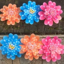 Бабочка Пион цветок красочный ветер Спиннер ветряная мельница домашний сад Декор