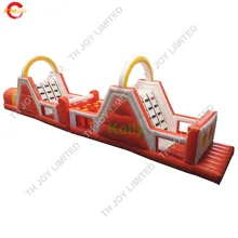 56ft длинные гигантские надувные попрыгунчики с препятствиями спортивные игры для продажи, взрослые надувные препятствия вызов игры на открытом воздухе