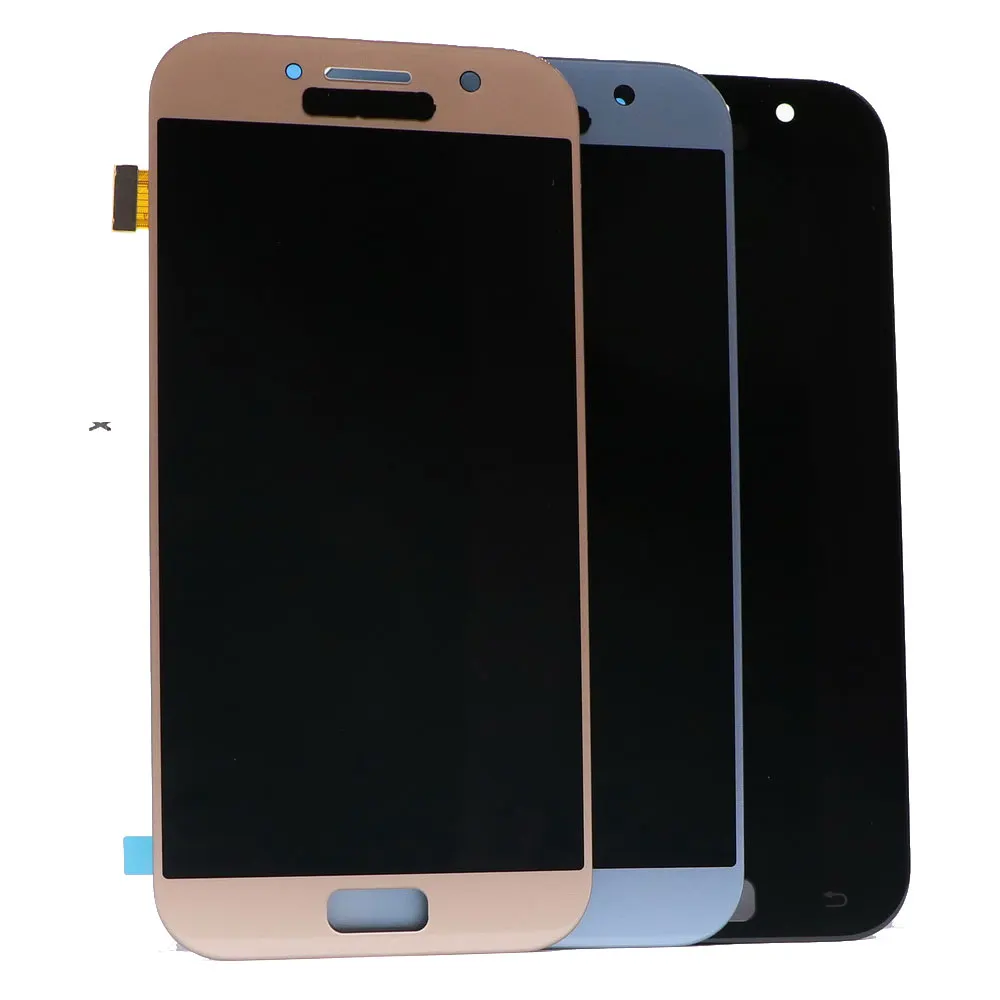 Супер AMOLED для samsung lcd A5 Galaxy A520 A520 SM-520F A520M lcd сенсорный экран дигитайзер блок с регулировкой яркости