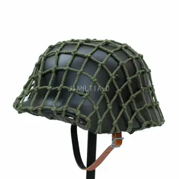 

WW2 WWII GERMAN ELITE ARMY SOLDIER M35 STEEL HELMET BLACK with Net VETERAN GIFT HIGH QUALITY