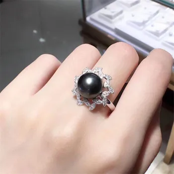 

Luxury Pearl Rings Settings S925 Sterling Silver Pearl Rings Findings Women DIY Handmade Rings Accessory Components No Pearl