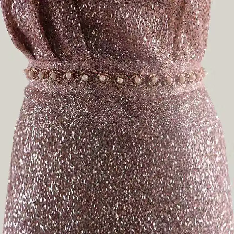 Лидер продаж Женские пикантные Летние Элегантные вечерние вырезом блестками