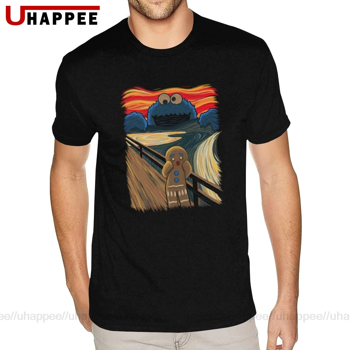 En çığlık çerez canavar Tee gömlek çocuklar 80S Hip Hop Tees gömlek Mens kısa kollu ucuz fiyat markalı merch
