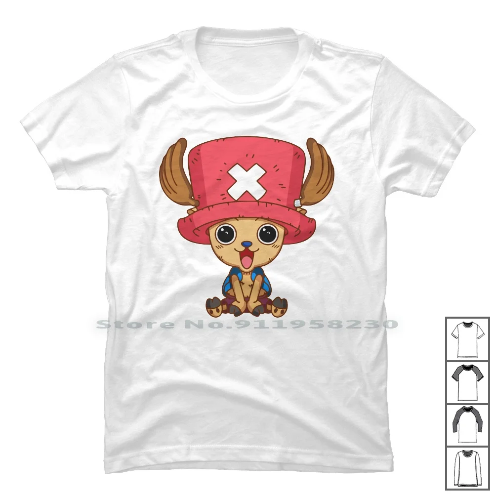 _ Tony Tony Chopper T Shirt 100% Cotone Compleanno Cartoon Robin Piece Chibi Tony Chop Cute Pie One Hop Day