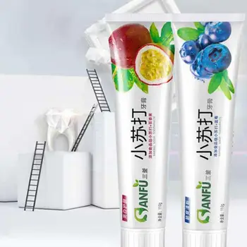

New Toothpaste Whitening 1PC 110G Blueberry Passion Flavor Toothpaste Baking Soda Fruit Health K5G8