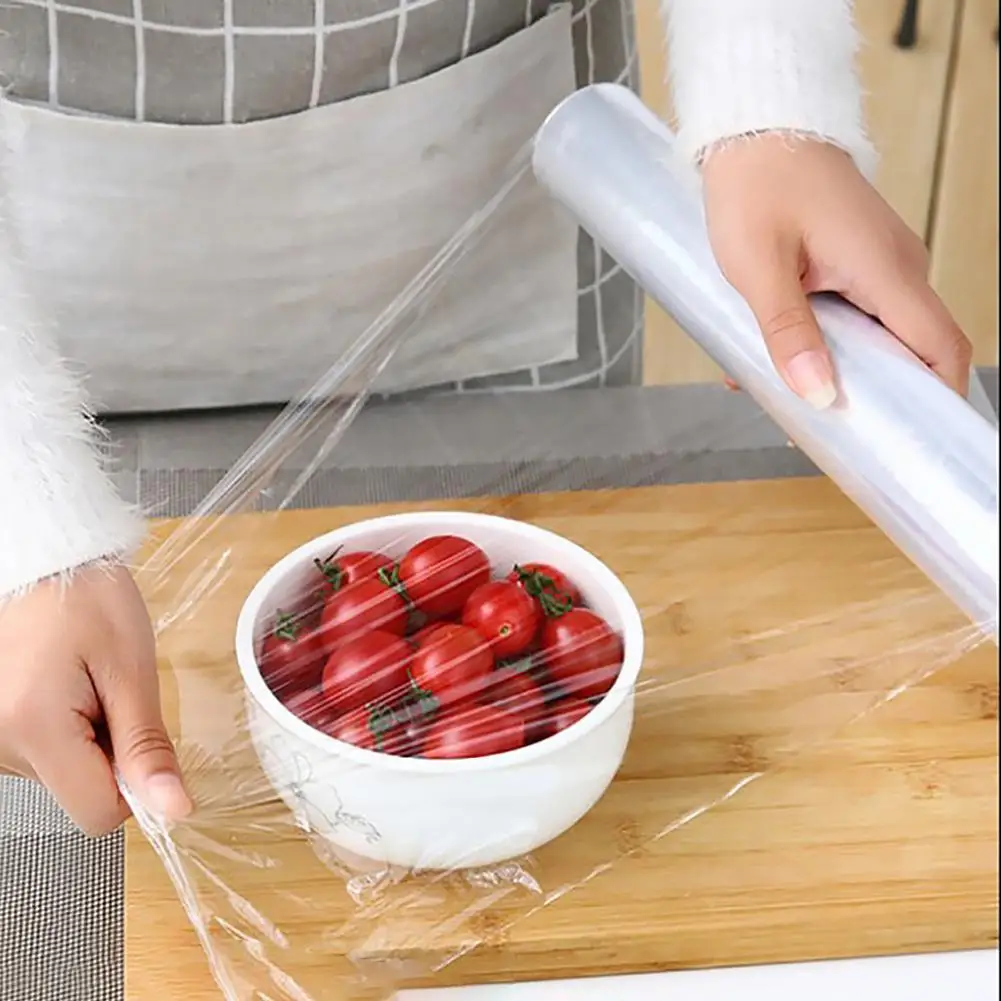 Practical Kitchen Disposable Clings Film Clear Plastic Bag Sealer Fruits Vegetables Fresh