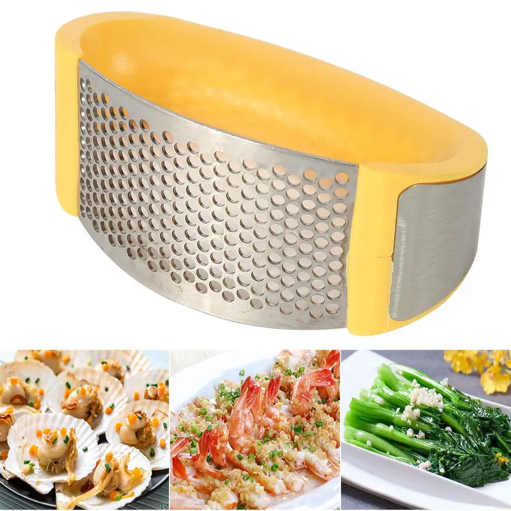 

1pc Multifunctional Stainless Steel Garlic Press Grinding Grater Crush Crusher Cooking Tools Utensils Kitchen Gadgets