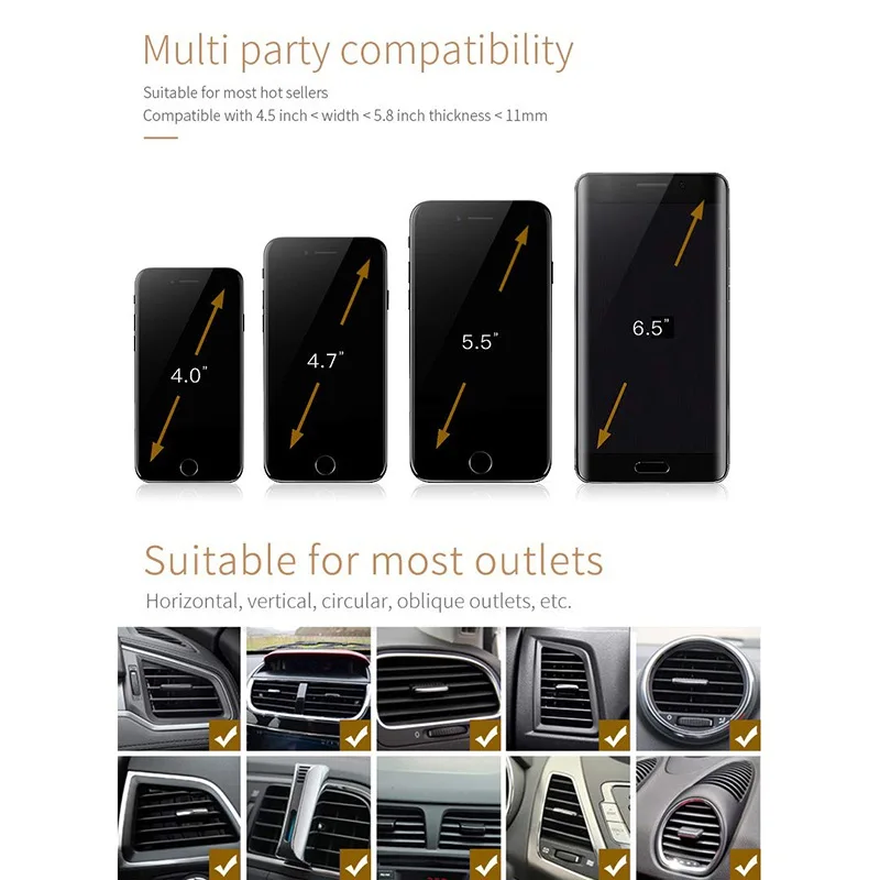 Aromatherapy Car Phone Mount Fully Automatic Unique Design Gravity Induction Phone Bracket Air Vent Sucker Mobile Phone Bracket