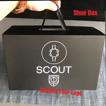 Индивидуальный Логотип, коробка для обуви для мужчин/женщин, коробка для упаковки париков, коробка из гофрированного картона, переносная коробка для обуви с веревкой, может быть настроена по индивидуальному заказу
