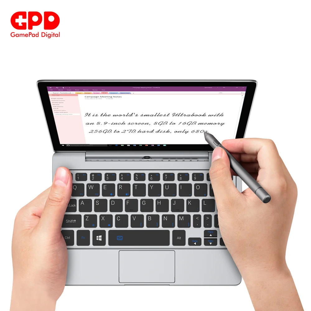 Карманный мини ноутбук GPD P2 Max сенсорный экран 8 9 дюйма процессор Celeron 3965y ОЗУ ГБ