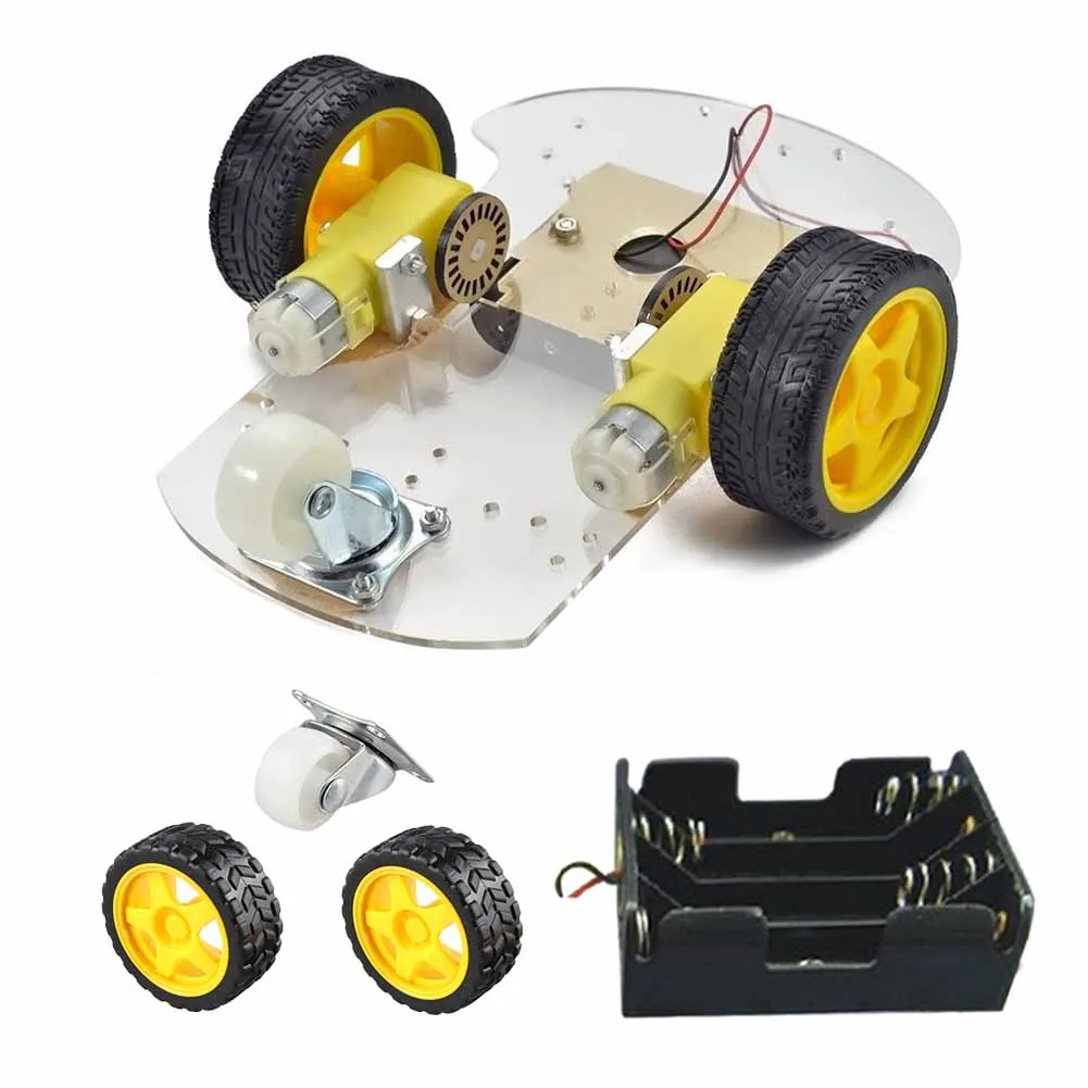 

DIY 2-Wheel Smart Robot Car Chassis Kit For Arduino Black + Yellow