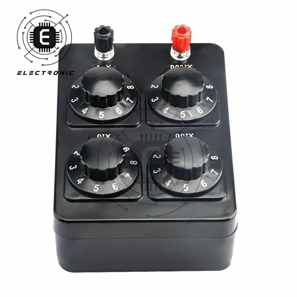 0-9999 Ohm Simple Resistance Box Precision Variable Decade Resistor Teaching Instrument resistance box