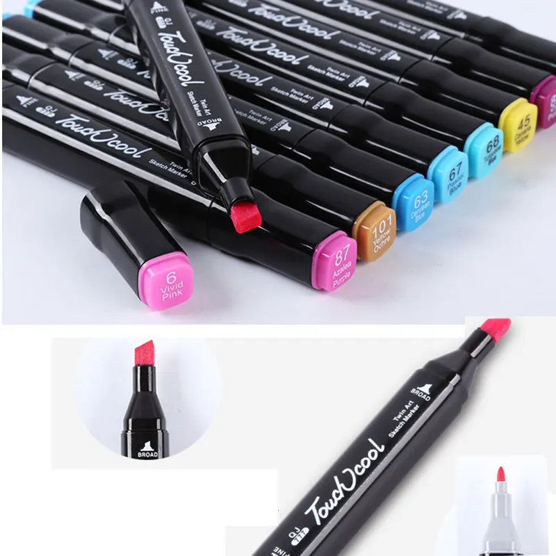 

Manga Professional Color Pens Watercolor Dual Tip Brush Pen Graffiti Sketch Markers Pen Drawing Painting Stationery Art Supplies