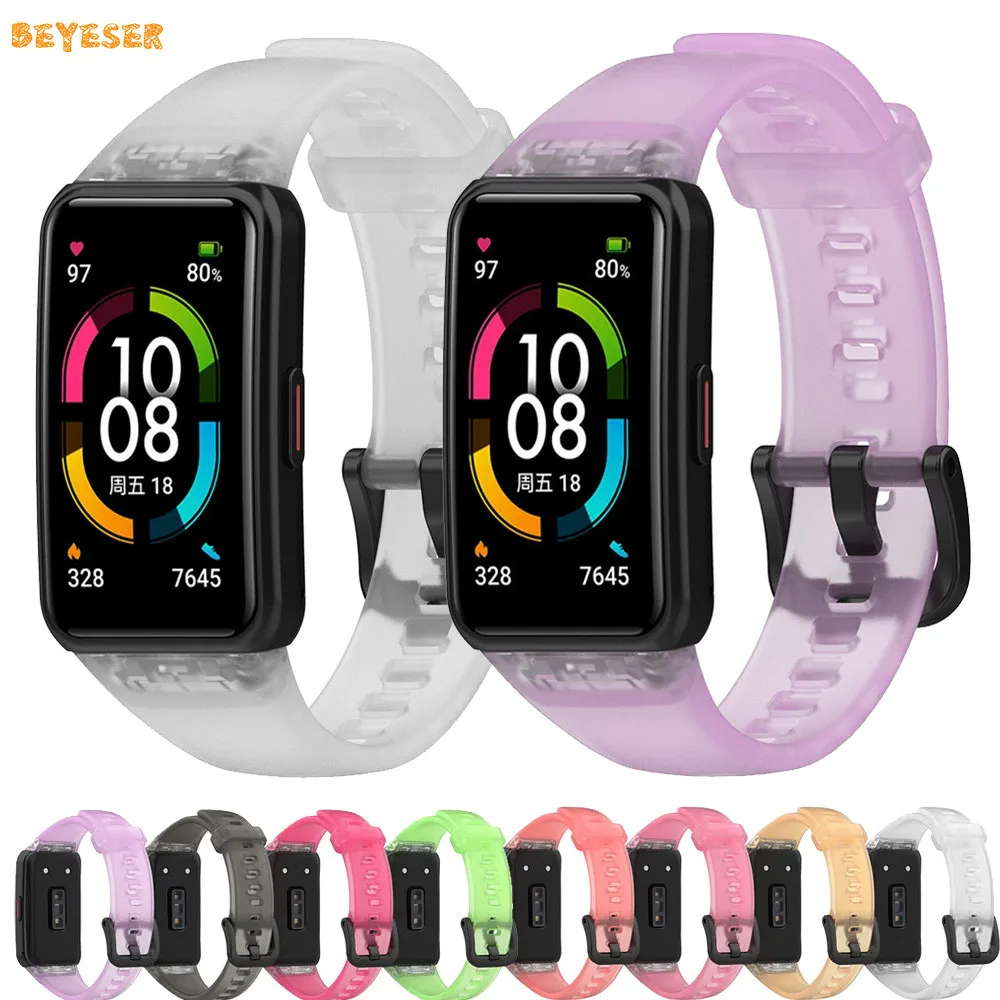 Ремешок силиконовый для смарт-часов Huawei Band 6/Honor 6 | Электроника